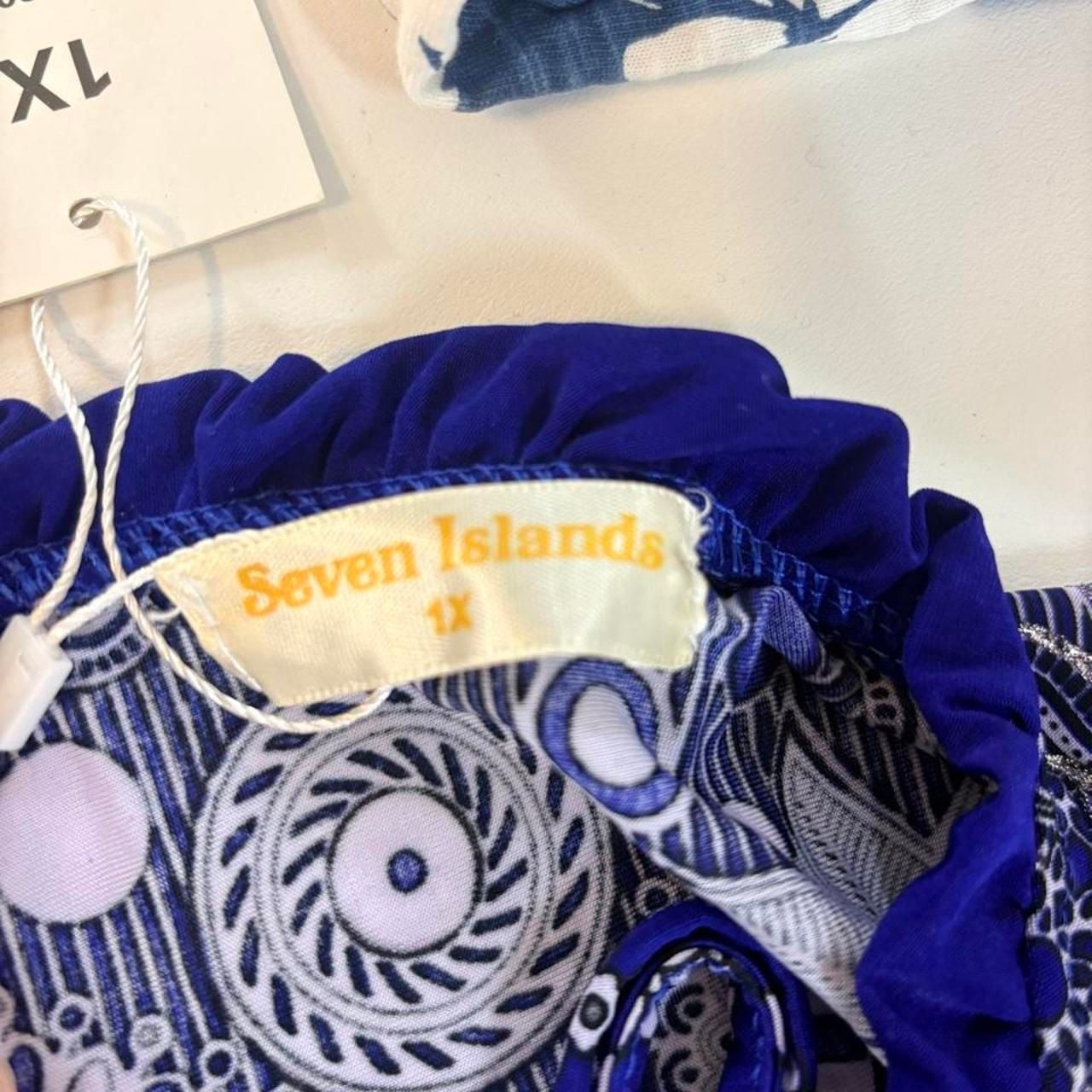 Seven Islands Blue Paisley Floral Maxi Dress 4