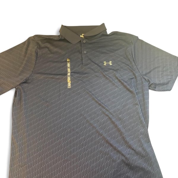 Under Armour Matchplay Printed Golf Polo 2XL Navy Blue