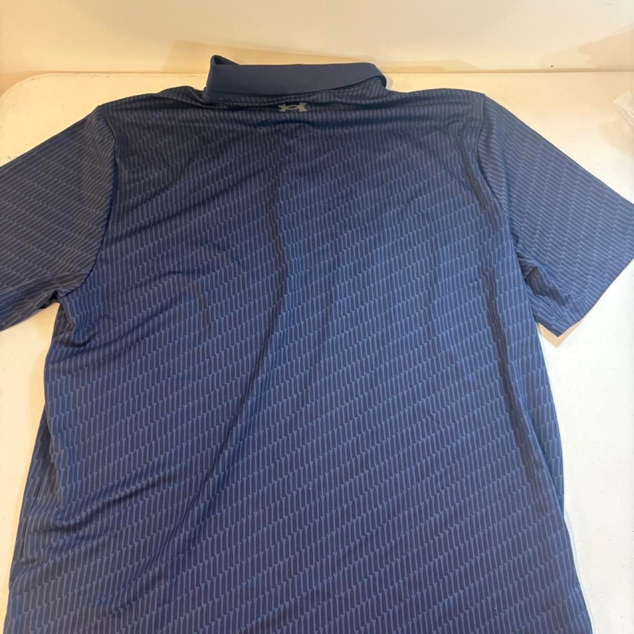 Under Armour Matchplay Printed Golf Polo 2XL Navy Blue 3