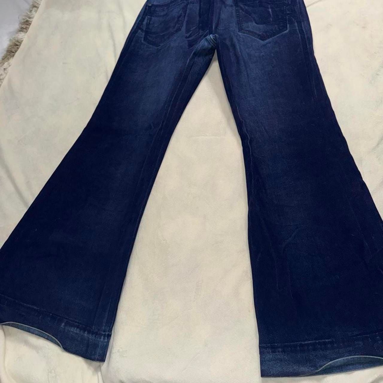 Pilcro High-Waisted Flared Jeans Navy Blue Size 33 7