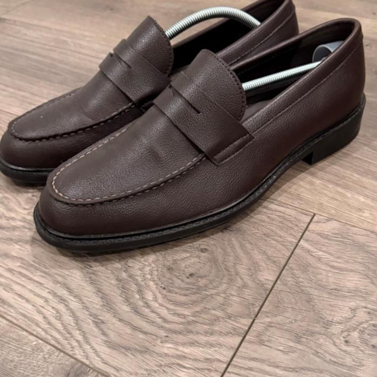 Abound Dark Brown Leather Penny Loafers 2