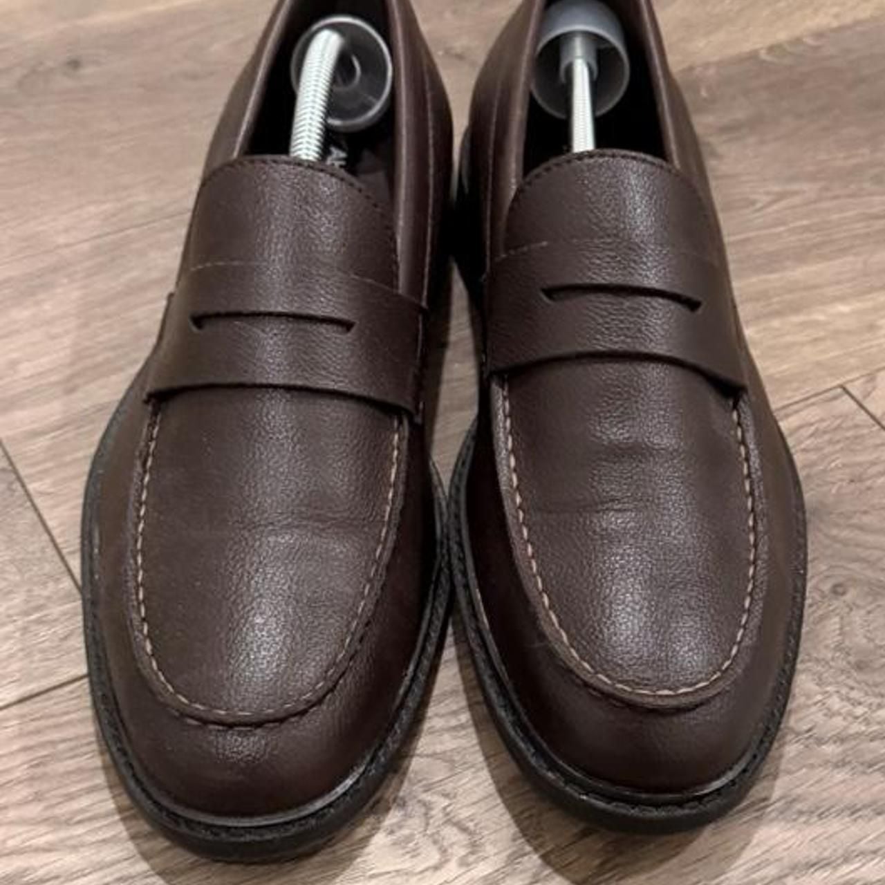 Abound Dark Brown Leather Penny Loafers 3