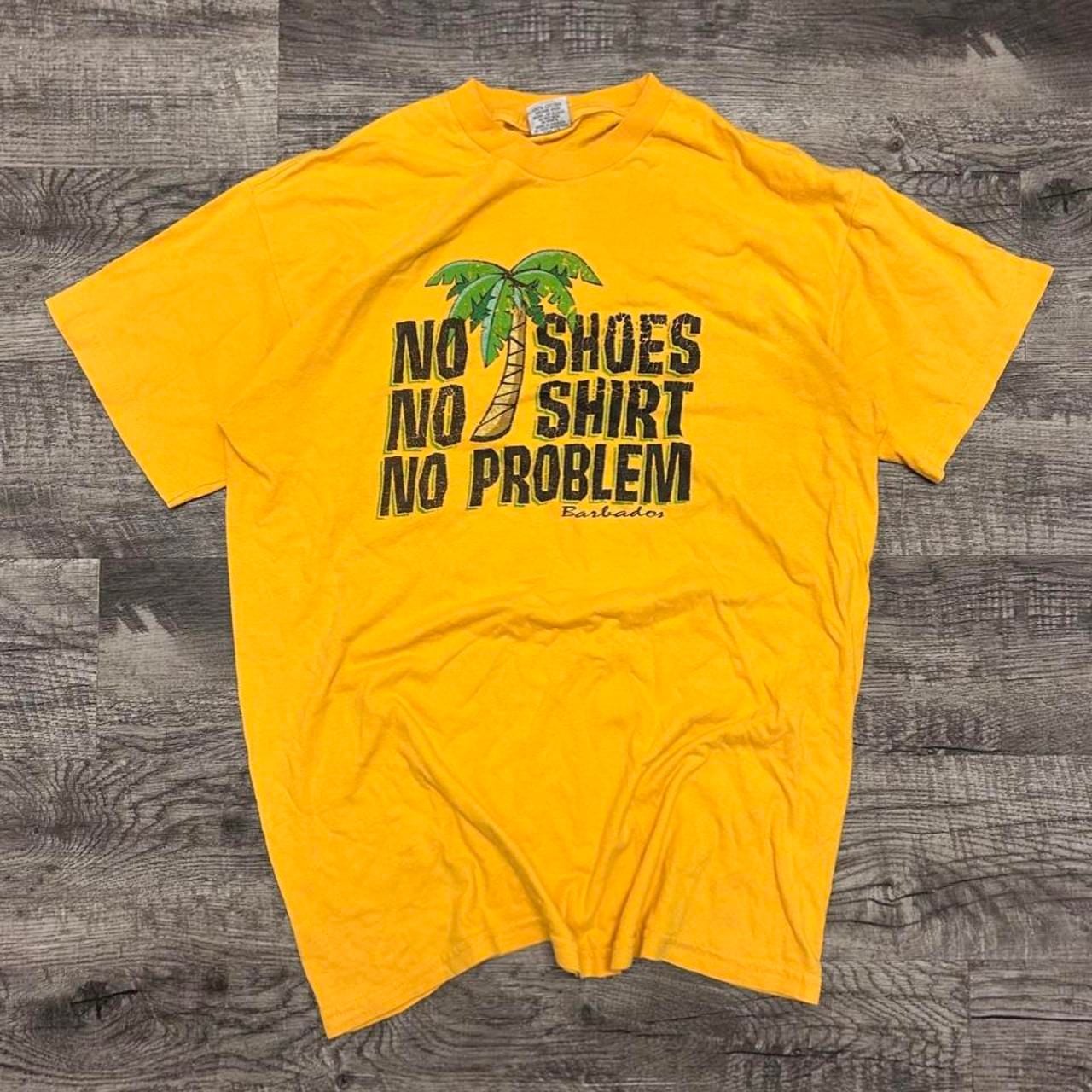 Island Fever No Shoes No Shirt No Problem Barbados T-Shirt 2