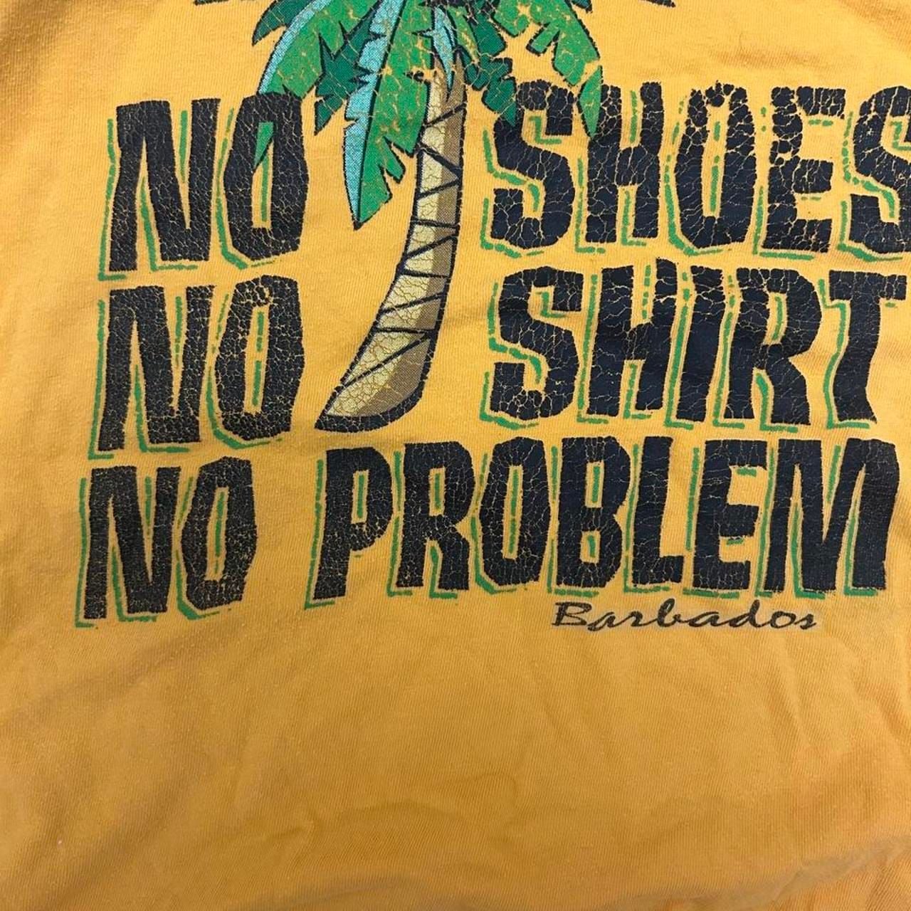 Island Fever No Shoes No Shirt No Problem Barbados T-Shirt 3