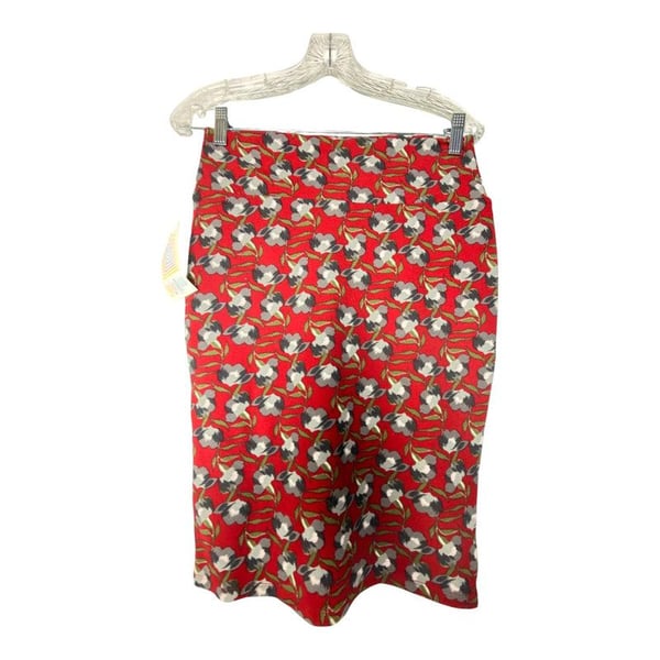 Lularoe Skirt. Red with flowers