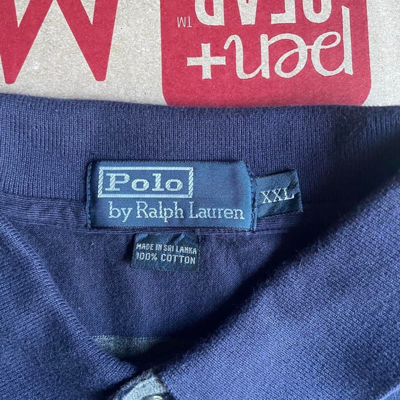 Vintage Polo Ralph Lauren Polo Men’s XXL Long Sleeve Striped Navy Gray 3