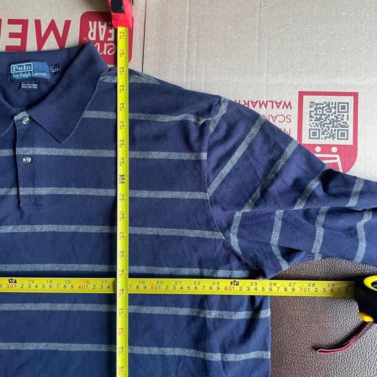 Vintage Polo Ralph Lauren Polo Men’s XXL Long Sleeve Striped Navy Gray 5