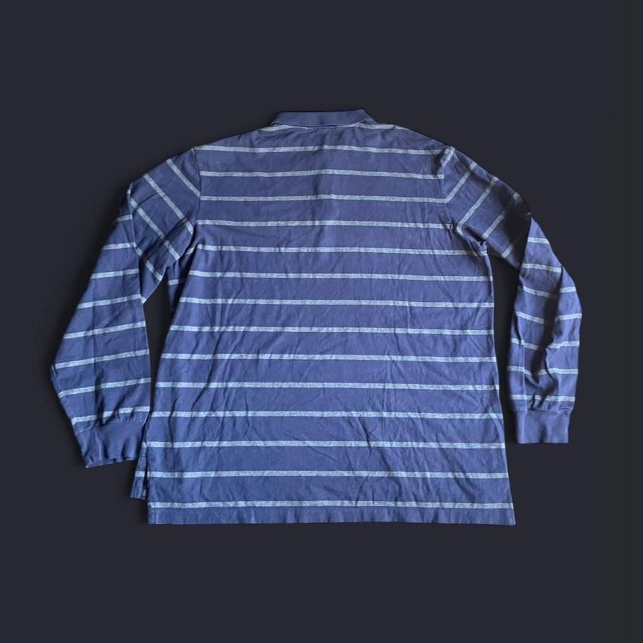Vintage Polo Ralph Lauren Polo Men’s XXL Long Sleeve Striped Navy Gray 6