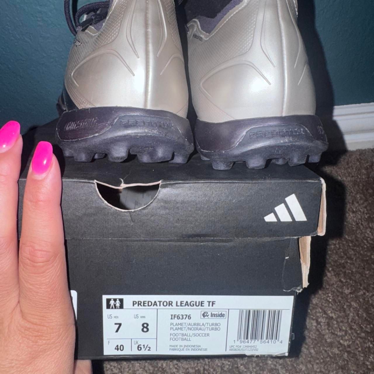 Adidas Predator 24 League TF Turf Soccer Shoes Size 7 Men / 8 Women Vivid Horizon 7