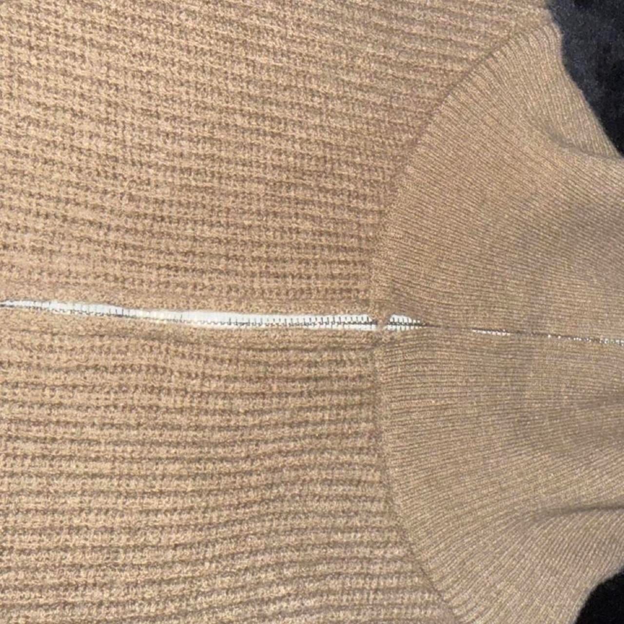 DAZY Tan Quarter Zip Ribbed Pullover Sweater 5