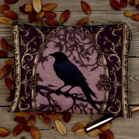 Raven Black Bird Essential Travel Cosmetic Bag 2
