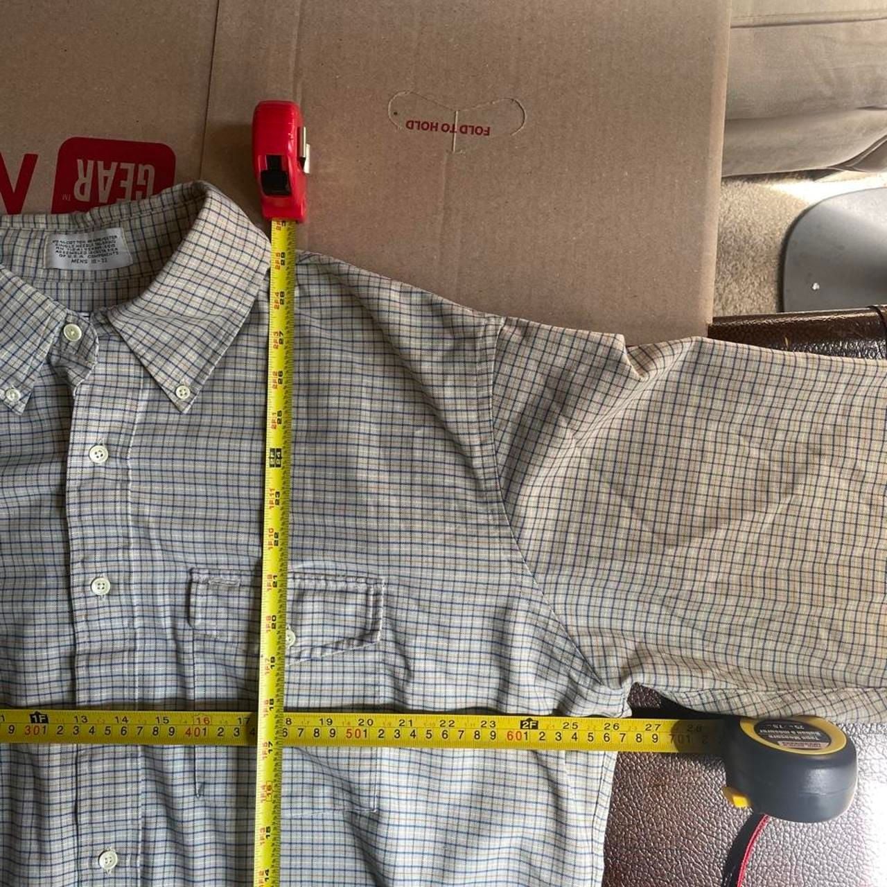 Vintage LL Bean Button Up Shirt XXL 2XL 90s Made in USA Beige Striped Multi 5