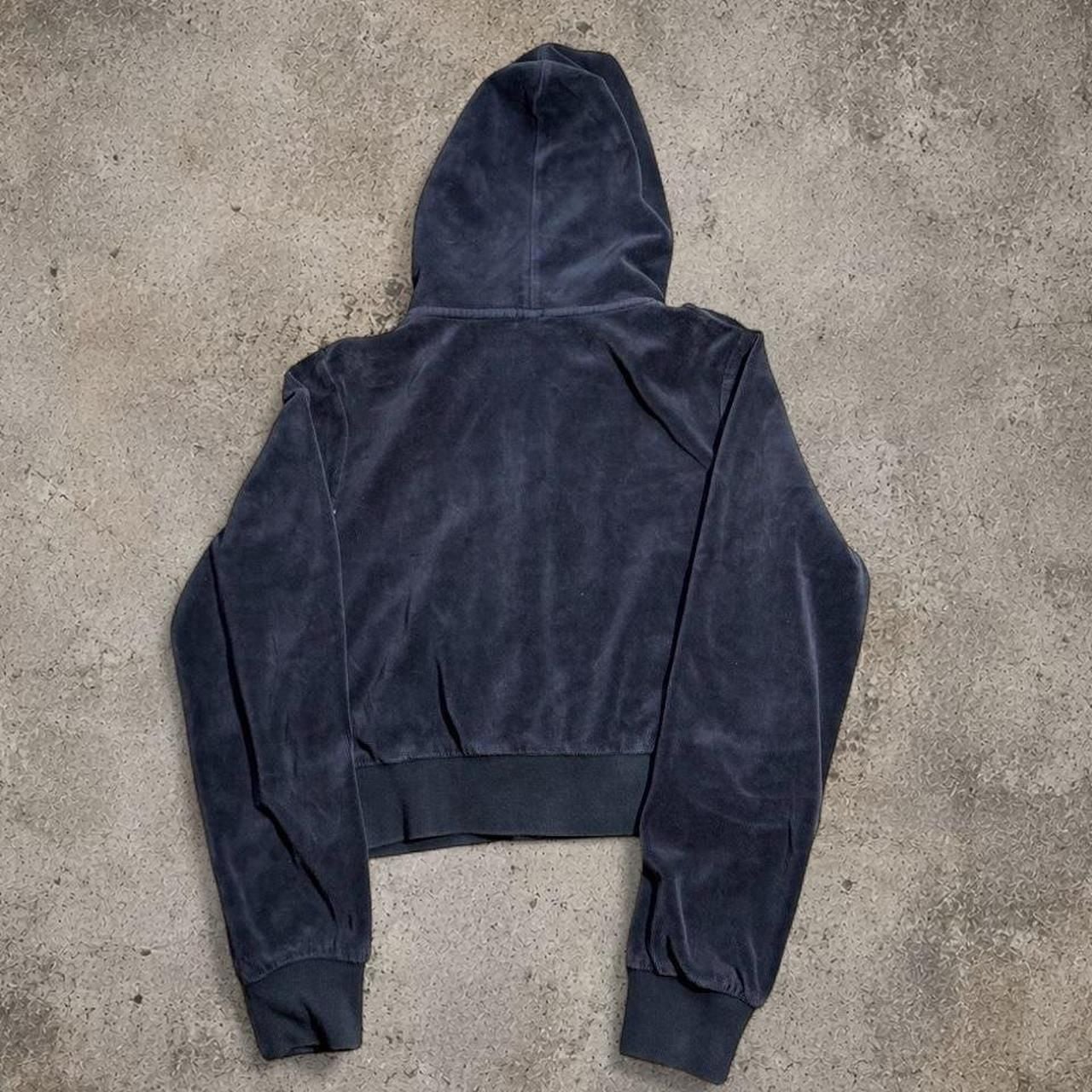 John Galt Velour Cropped Zip Up Hoodie 4