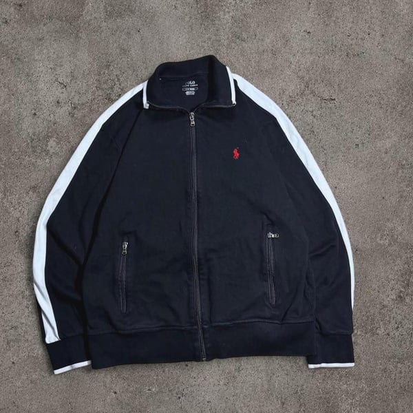 Polo Ralph Lauren Full-Zip Track Jacket Black White