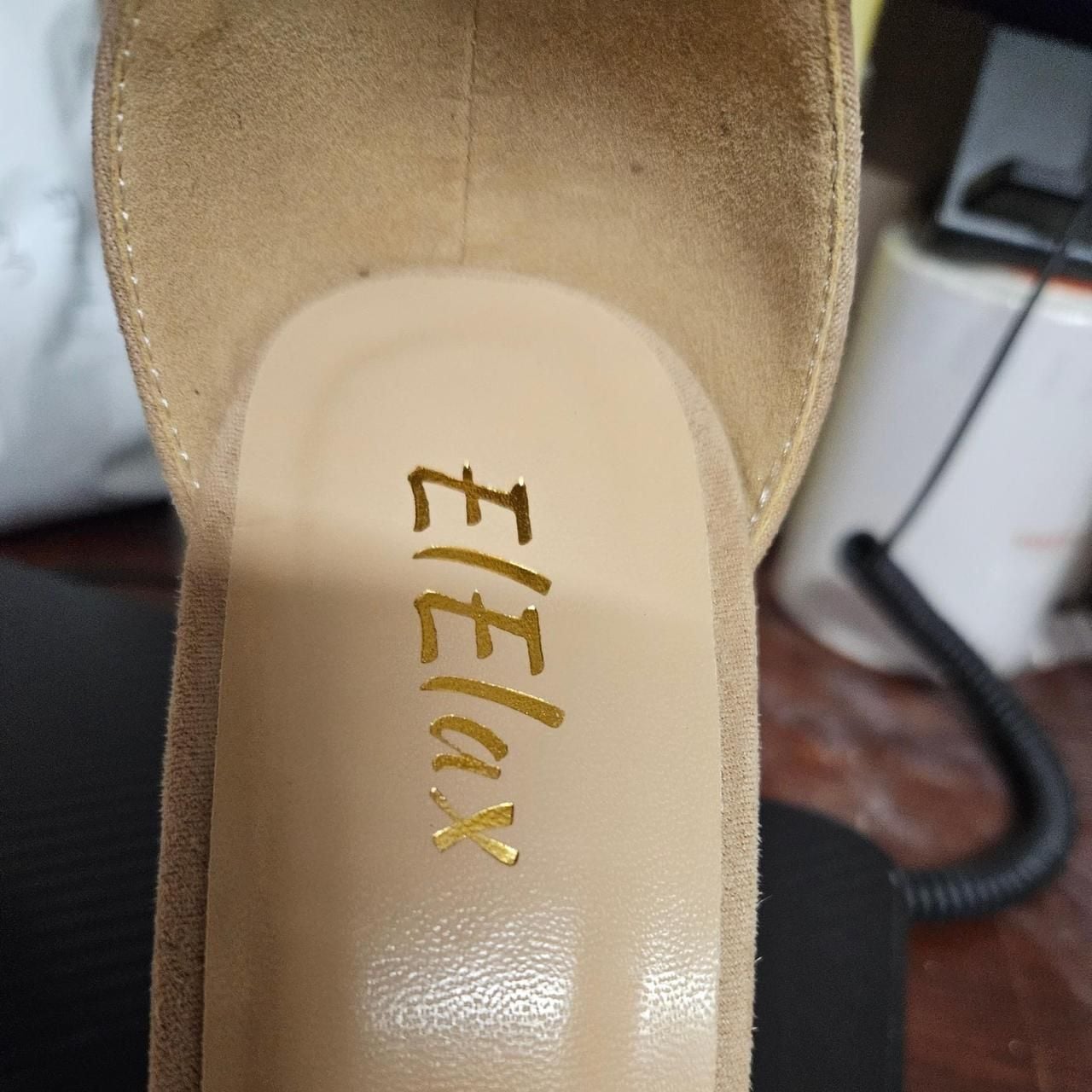 EleElax Nude Ankle Strap High Heel Sandals 6