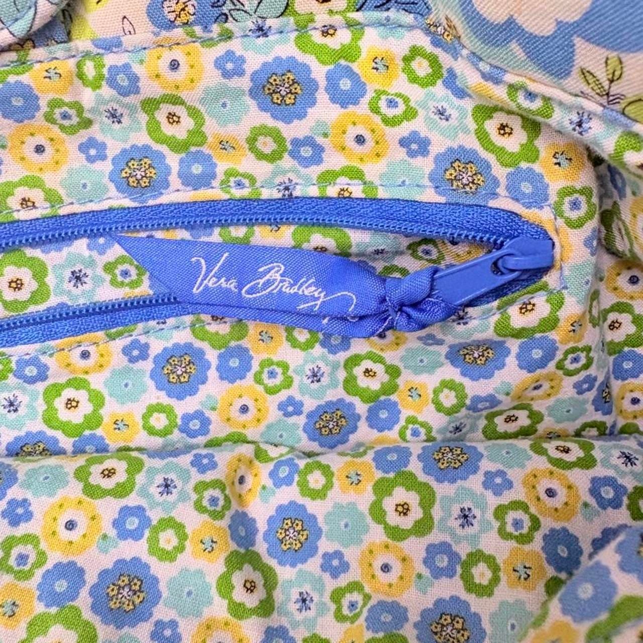 Vera Bradley English Meadow Floral Tote Bag Blue Green Yellow 4