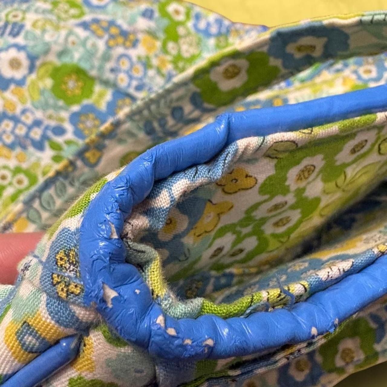Vera Bradley English Meadow Floral Tote Bag Blue Green Yellow 5