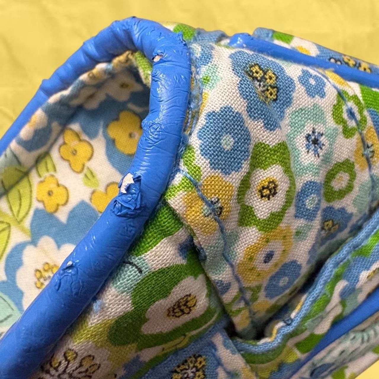 Vera Bradley English Meadow Floral Tote Bag Blue Green Yellow 6