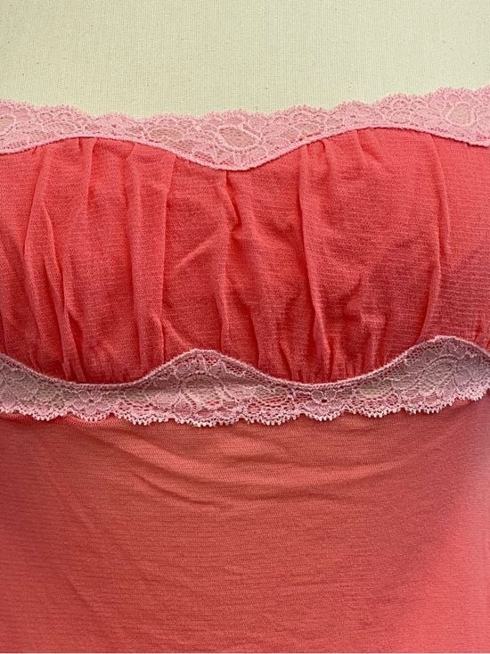 Vintage Victoria's Secret Angels Milkmaid Camisole Lace-Trim Chemise Nylon Mesh 5