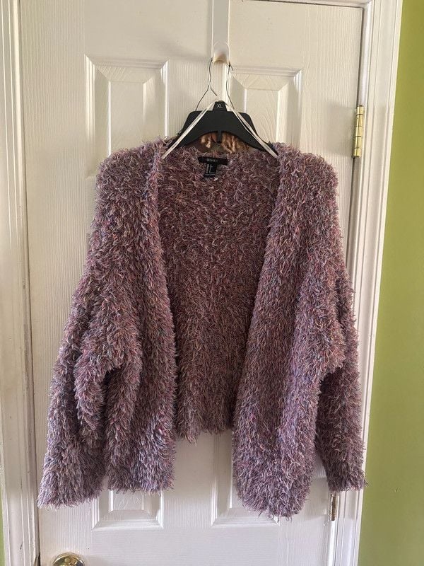 Forever 21 Shaggy Eyelash-Knit Oversized Cardigan 2