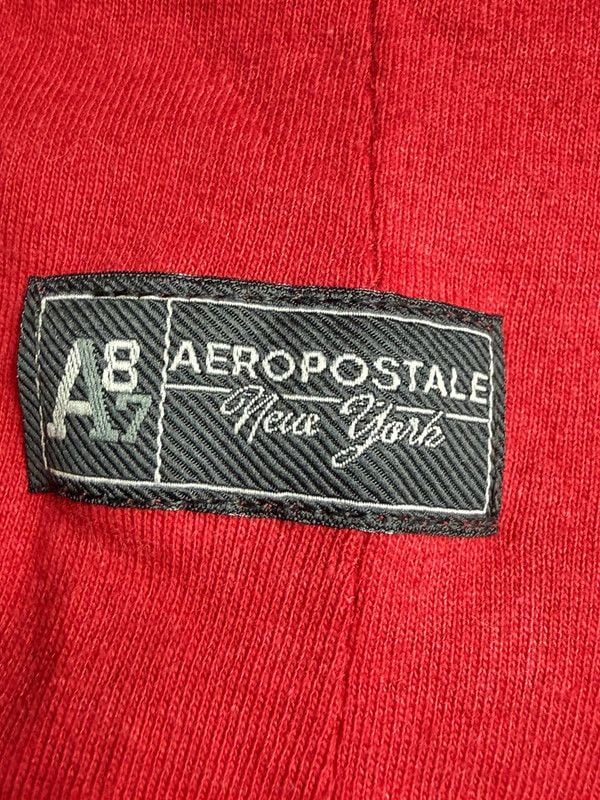 Aeropostale Layered Baseball Jersey Shirt Red 5
