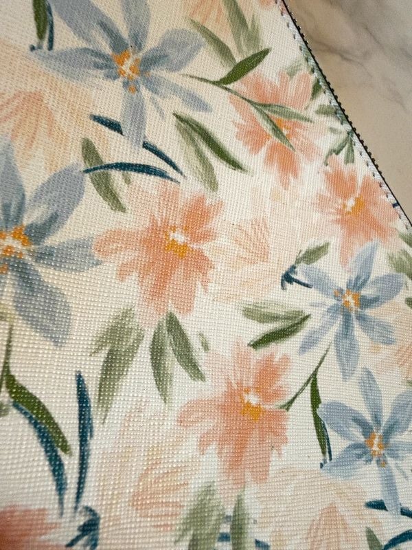 Nanette Lepore Floral Baguette Shoulder Bag Pastel Pink Blue EUC 6