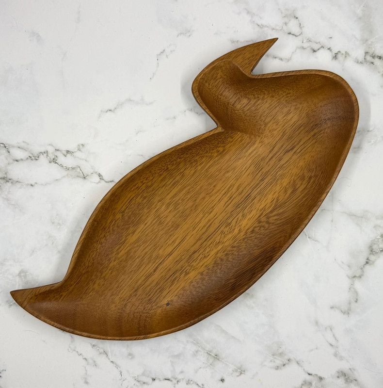 Wooden Duck Bowls Set of 4 | Hand Carved Wood Duck Dishes 1