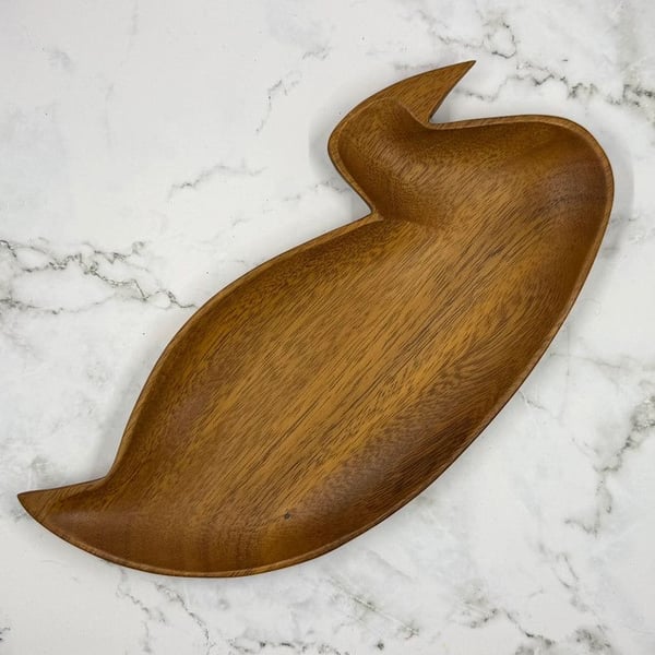 Wooden Duck Bowls Set of 4 | Hand Carved Wood Duck Dishes