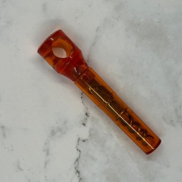 Vintage Made in Italy Amber Acrylic Corkscrew | Orange Retro Wine Opener