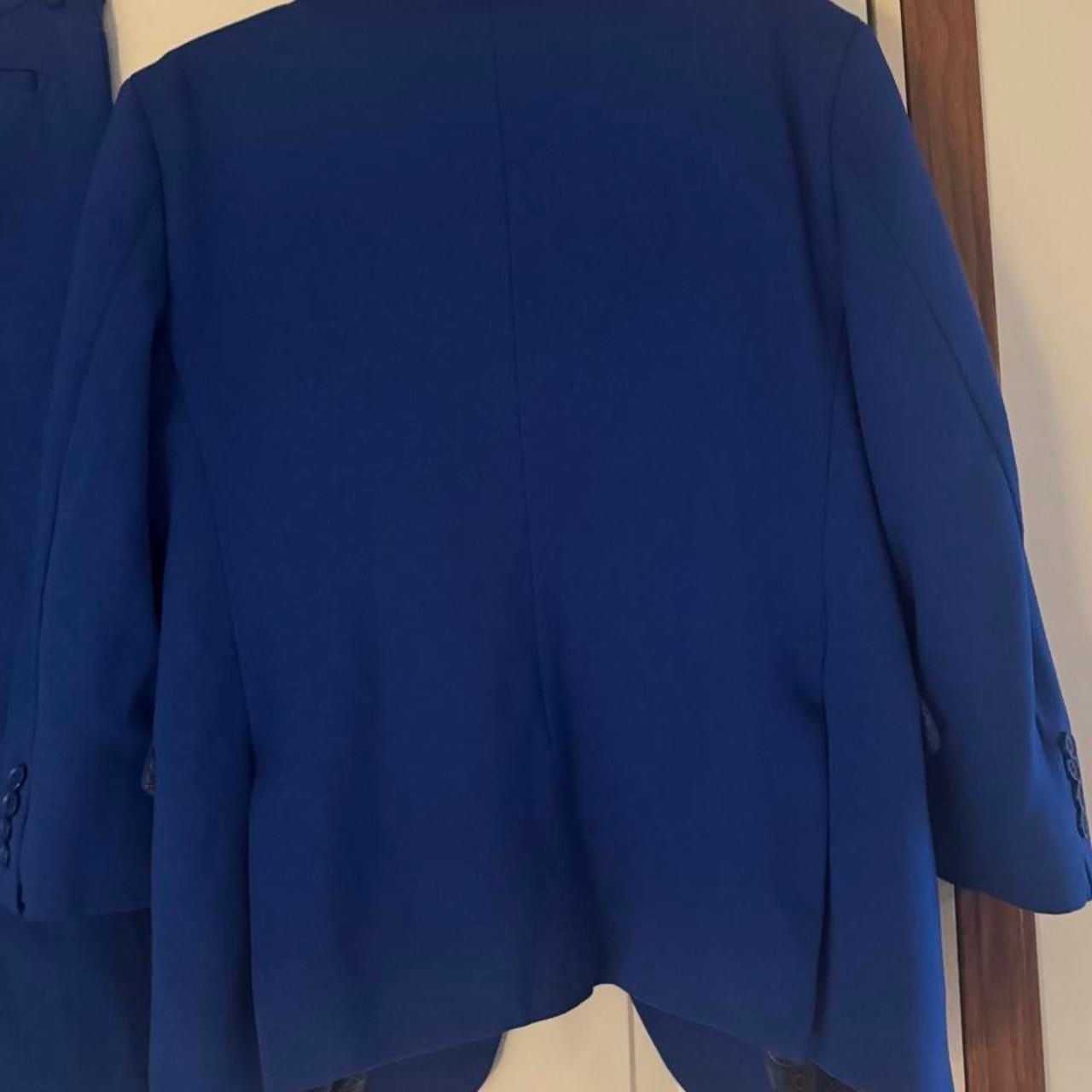 Vitali Men's Royal Blue 2-Piece Suit Jacket 42R Pants 36W Paisley Lining 8