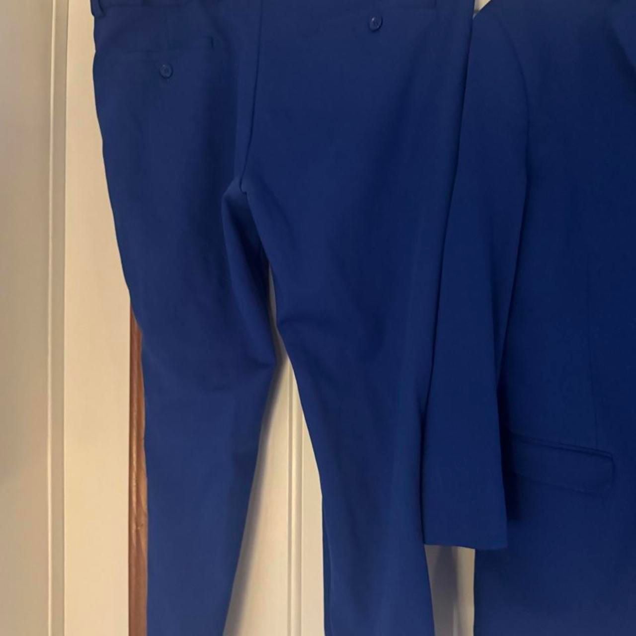 Vitali Men's Royal Blue 2-Piece Suit Jacket 42R Pants 36W Paisley Lining 9