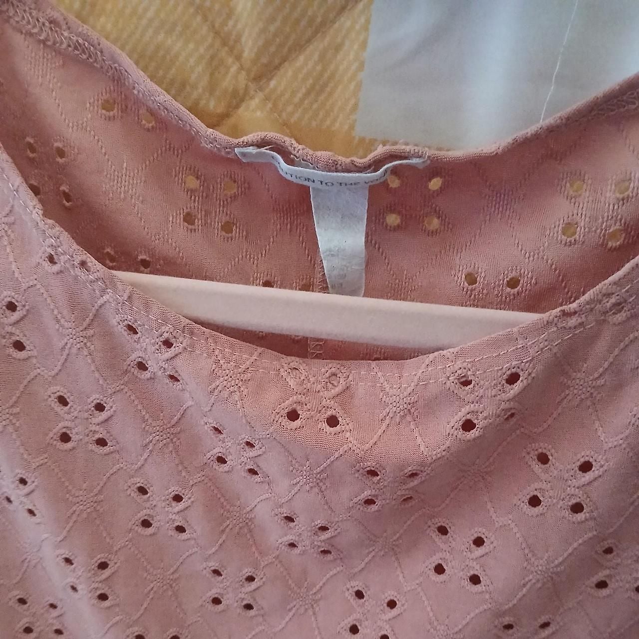 Addition Elle Pink Eyelet Tie-Front Top Size L 3