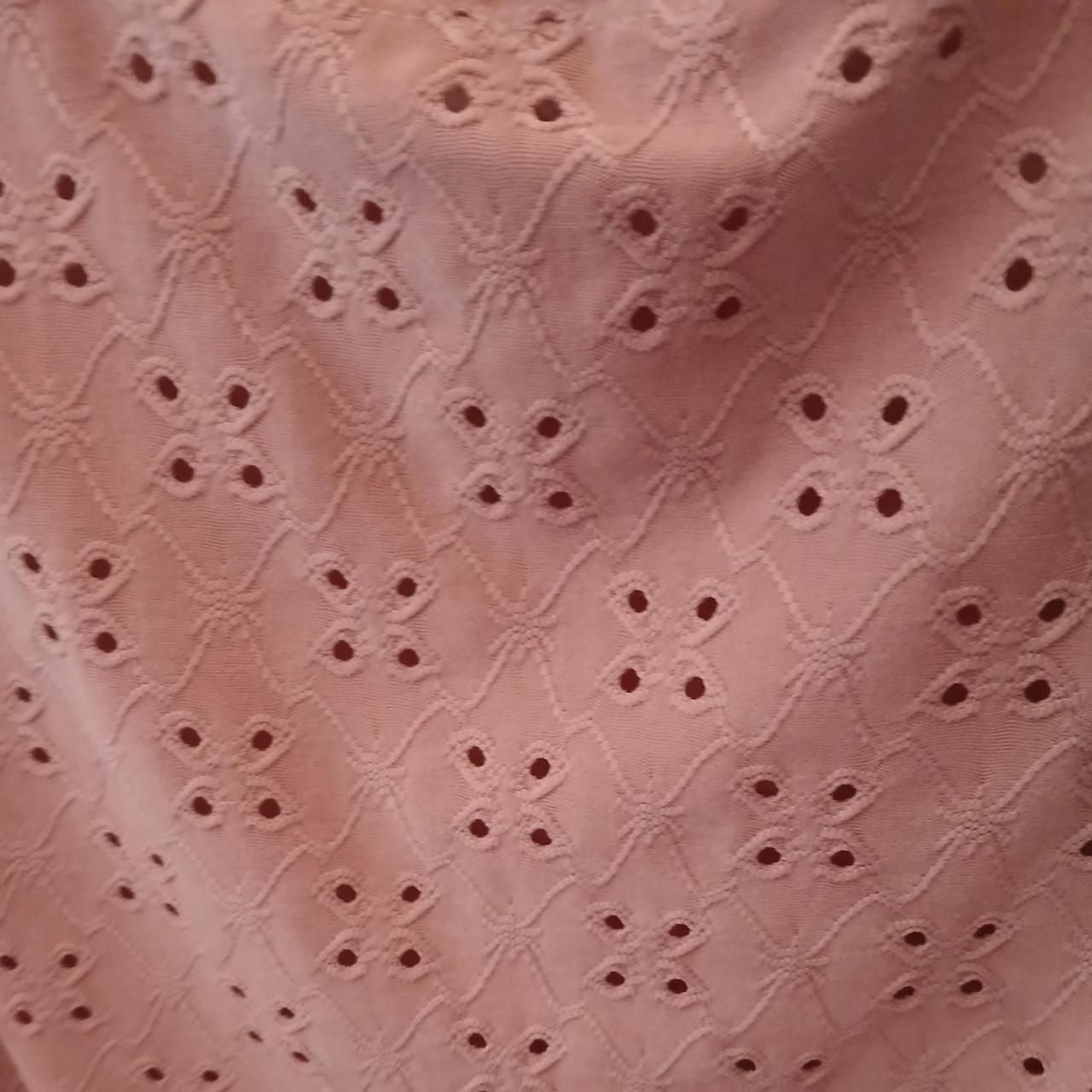 Addition Elle Pink Eyelet Tie-Front Top Size L 4