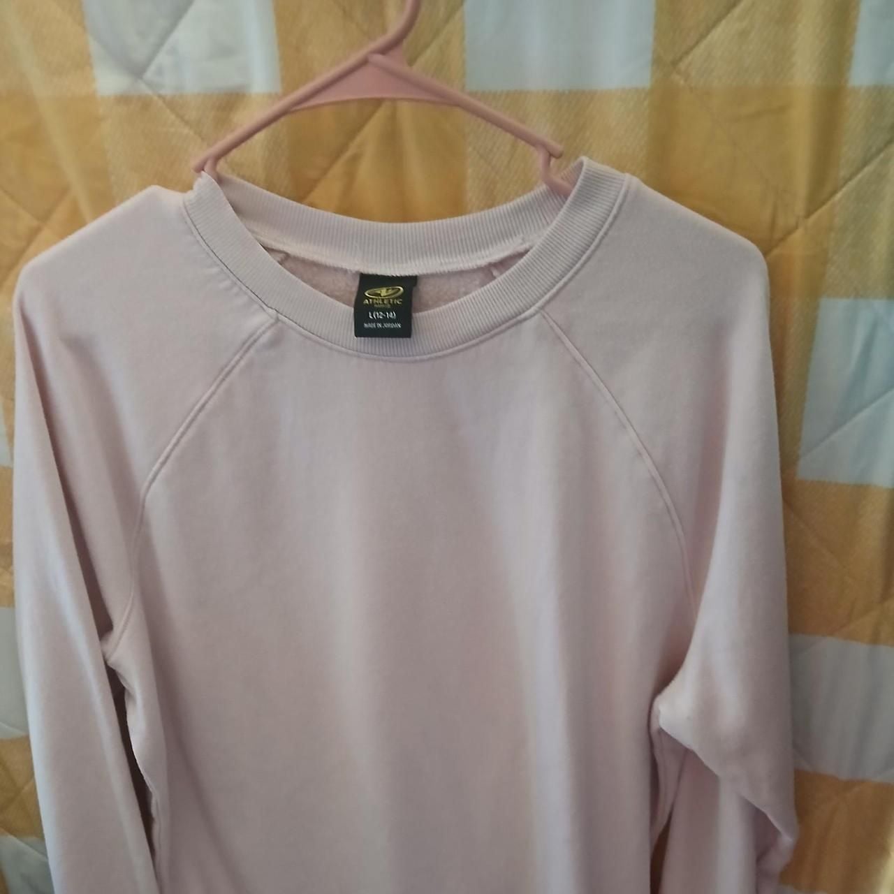 Athletic Works Pink Long Sleeve Pullover Sweatshirt 2