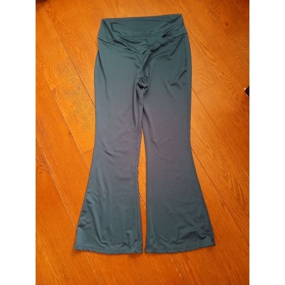Blue Stretchy Flare Soft Leggings Large 2