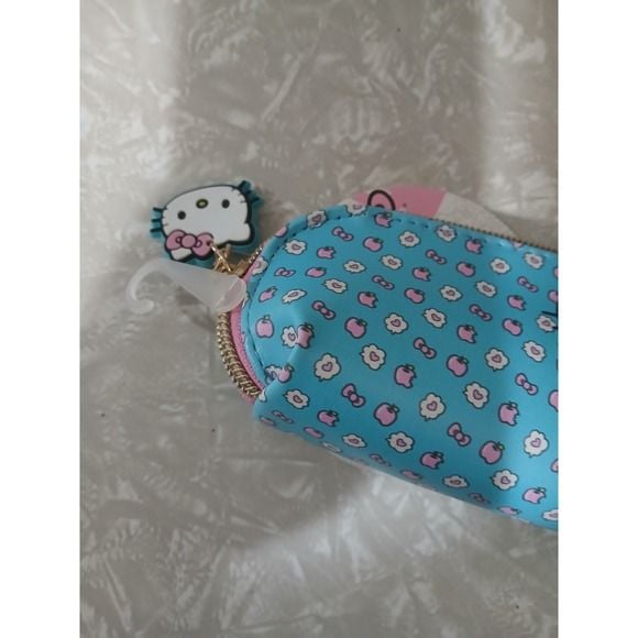 Hello Kitty Floral Blue Pencil Case 3