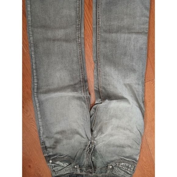 Axel Brand Men's Gray Medium Wash Straight Leg Denim Jeans 5-Pocket Logo 16