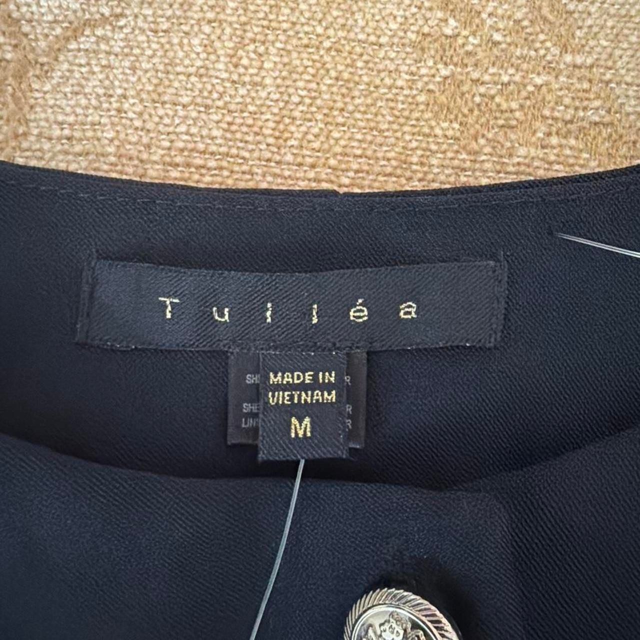 Tulléa Navy Blue Button-Front Vest with White Side Stripes Size M 3