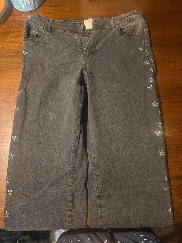 Black bedazzled pants 2