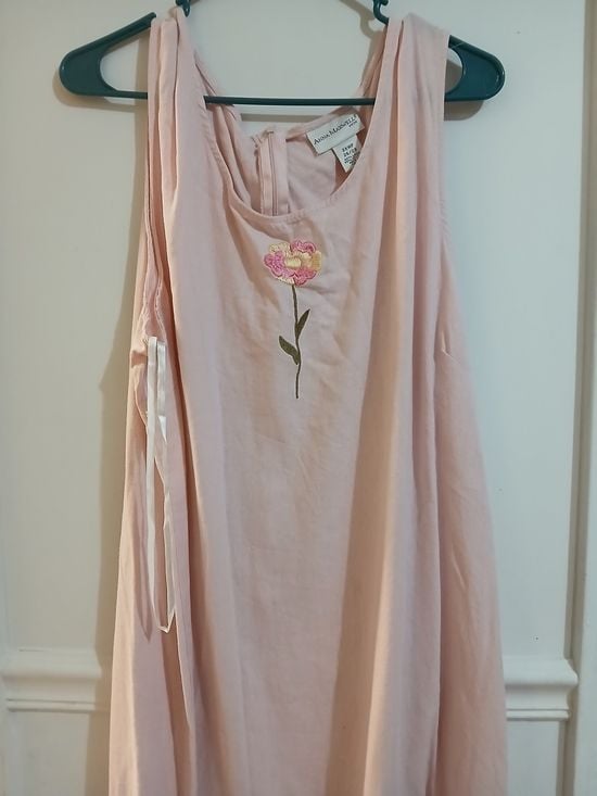 Light Pink Floral Embroidered Sleep Chemise 4