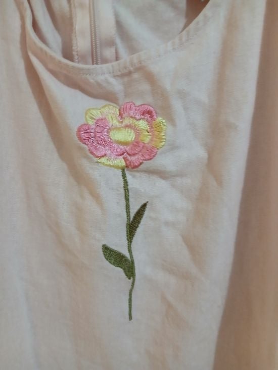 Light Pink Floral Embroidered Sleep Chemise 5