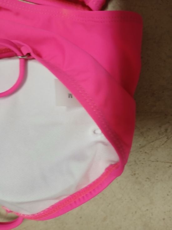 Women's Hot Pink Two-Piece Bikini Set with Adjustable Ties 3