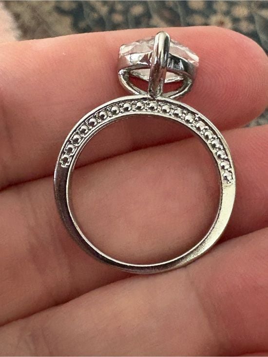 Moissanite Heart Shaped Diamond Ring Size 8 NWT 5 TCW 7