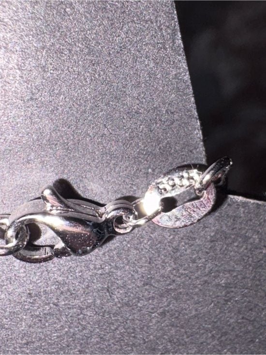 Moissanite Diamond Cluster Pendant on 18” Sterling Silver Chain NWT 7