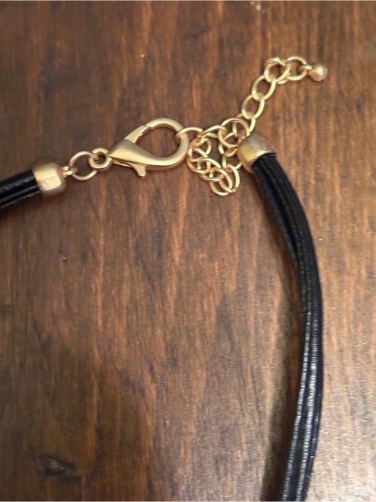 Statement Multistone Resin Pendant Necklace in Cream, Amber & Black 8