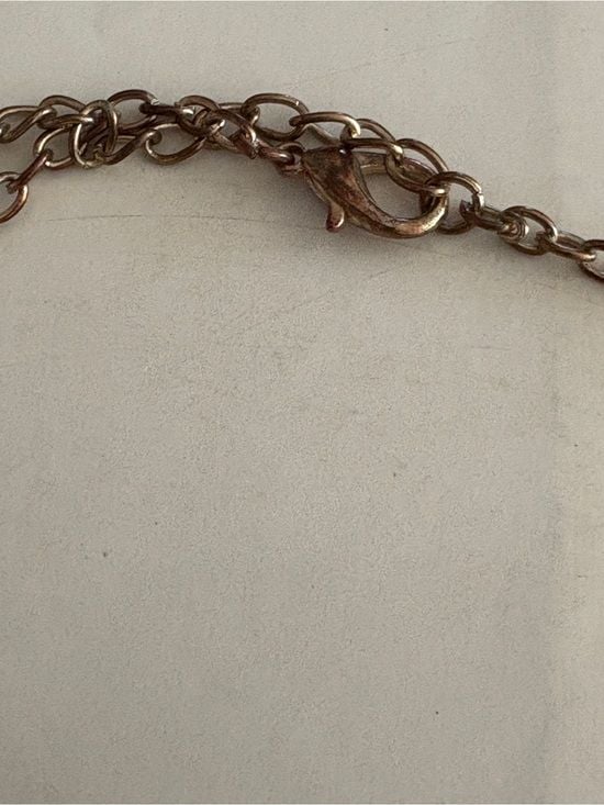Y2K Green Floral Statement Bib Necklace on Goldtone Chain 8