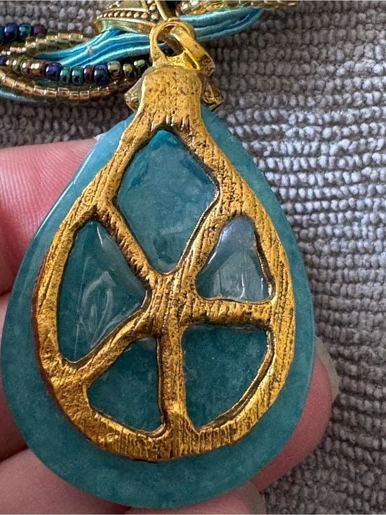 Elegant Turquoise Teardrop Pendant Necklace 16-18” 9