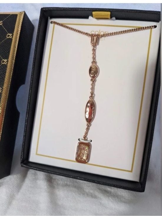 RARE Tokyo Lights New Stykist Exclusive Colorstreet Rose gold Necklace NIB 2