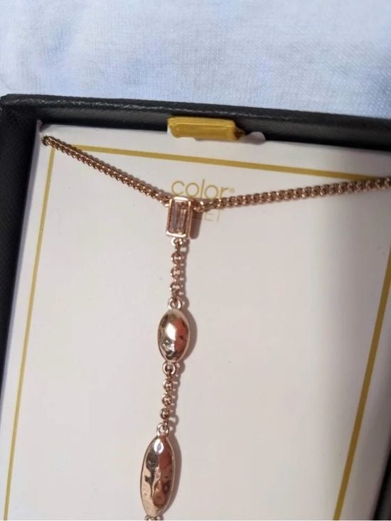 RARE Tokyo Lights New Stykist Exclusive Colorstreet Rose gold Necklace NIB 3