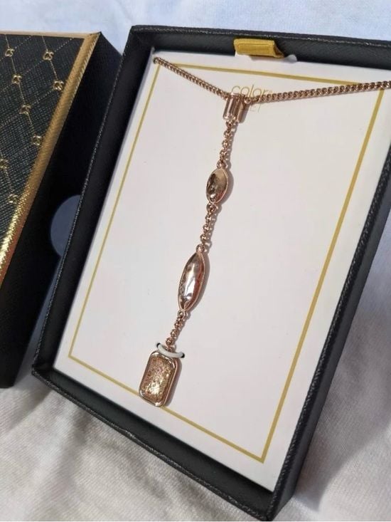 RARE Tokyo Lights New Stykist Exclusive Colorstreet Rose gold Necklace NIB 4